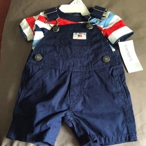 Newborn 4th of July Overalls